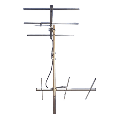 Juego de 2 Antenas Bi-direccionales de 3 elementos para TV / 3 dB / Canal 8 / Conector UHF hembra SO-239 AO3TV/8 SYSCOM