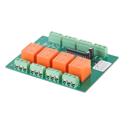 Tarjeta control de esclusas / 2 puertas / 4 relevadores 1A @ 115VAC / 2 triggers 5V / 73x94x20 mm / 12VDC CES4 Electronic Design