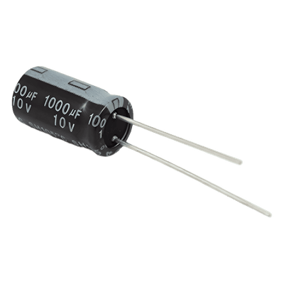 Capacitor Electrolítico Radial / 1000 µF / 10 V / Tolerancia ±20% / -40 °C a +85 °C