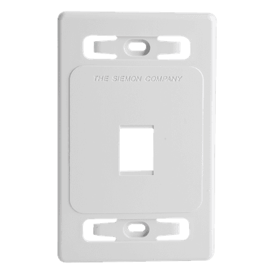 Placa de Pared Modular / 1 Salida / Color Blanco / Versión Bulk / MAX MX-FP-S-01-02B SIEMON