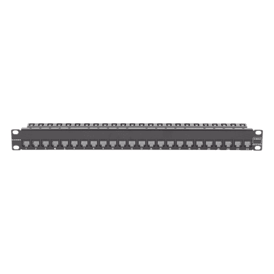 Patch Panel / 24 Puertos / Blindado / Cat 6A / Plano / 1UR Z6AS-PNL-24K SIEMON
