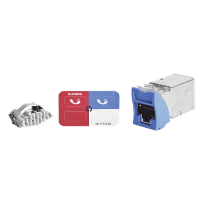 Jack Cat6A / Blindado FTP / Montaje Híbrido Plano/Angulado / Color Azul Z6A-S06 SIEMON