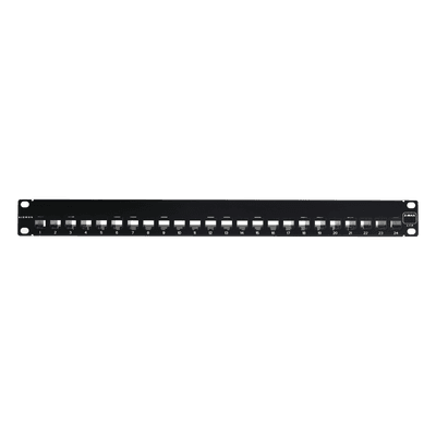 Patch Panel UTP de 24 Puertos / Categoría 6 / Plano / 1UR / Precargado con Jacks Z-MAX / Acero 18 Gauge Z6-PNL-24K SIEMON