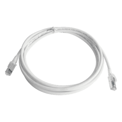 Patch Cord / Cat6A S/FTP / Blindaje 360° / PCB en Conector / CM/LS0H / 3.05 m (10 Pies) / Blanco / Bulk ZM6A-S10-02B SIEMON