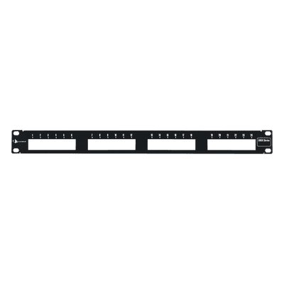Patch Panel / 24 Puertos / Plano / 1UR / Aluminio Cepillado / 44.5mm (1.75') MX-PNL-24 SIEMON