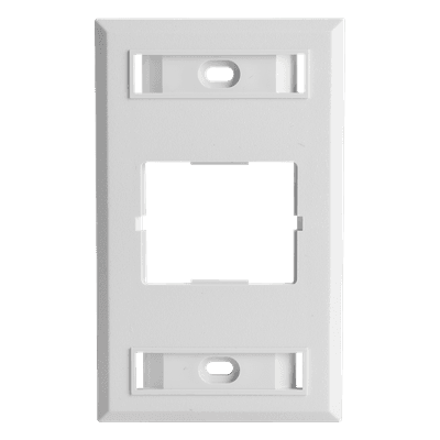 Placa de Pared CT, Para un Acoplador, Color Blanco, Versión Bulk (Sin Empaque Individual) CT2-FP-02B SIEMON