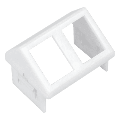 Adaptador de Placa de Pared / 2 Salidas / Angulado / Compatibilidad TERA y UTP MAX / Blanco CTE-MXA-02-02 SIEMON