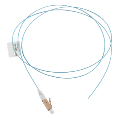 Pigtail de Fibra Óptica / LC Simplex / Multimodo OM4 50/125 / OFNR / 1 Metro (3.28 Pies) / Aqua FP1B-LC5V-01AQ SIEMON