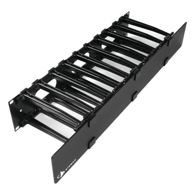 Organizador de Cable Horizontal / Rack 19in / 2UR / 6in (0.5ft) de profundidad / Policarbonato