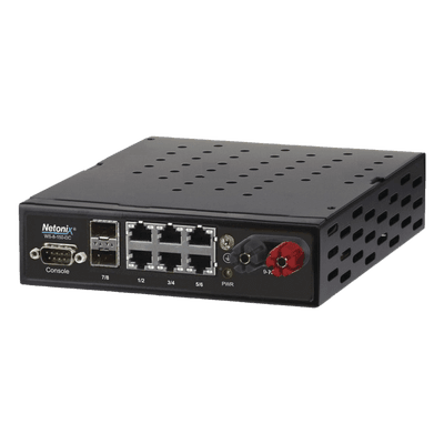 Switch WISP PoE pasivo Administrable de 8 puertos (6 PoE Gigabit + 2 SFP) entrada de 9-72 Vcc WS8150DC NETONIX