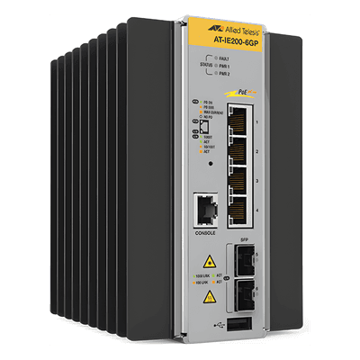 Switch Industrial Administrable Capa 2 de 4 Puertos 10/100/1000 Mbps + 2 Puertos SFP, 120 W