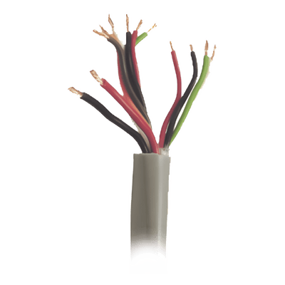 Bobina de Cable / 500 m (1640 pies) / 12 Conductores / 5 Pares Calibre 22 + 1 Par Calibre 18 / Gris / Intemperie / Control de Acceso y Alarmas COMPOSITE-CBL/500 VIAKON
