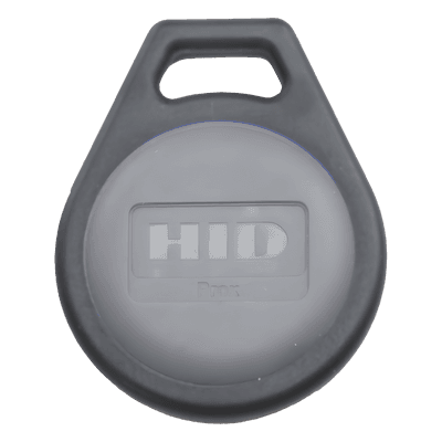 Llavero de Proximidad / 125 kHz / 31.75 x 39.4 mm / Formato Corporate 1000 y Elite / Negro con Gris PROKEYHID HID