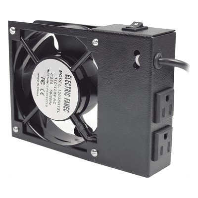 Ventilador para Gabinete de Pared / 110 VCA / 38 CFM / 2 Tomas de Corriente / 171x41x127 mm / 6.7x1.6x5.0 pulgadas LP-VENT-01 LINKEDPRO BY EPCOM