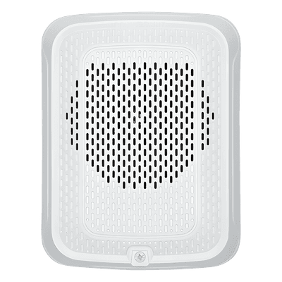 Bocina para Montaje en Pared / Consumo Reducido 38% / Diseño Compacto / Selección de Voltaje y Potencia / 8 Pulgadas (20.3 cm) / Color Blanco SPW-L SYSTEM SENSOR