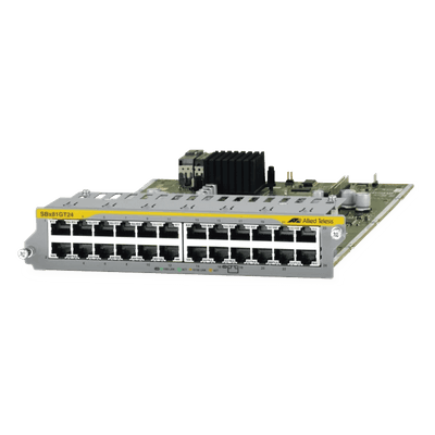Tarjeta de línea / 24 puertos Gigabit PoE+ / 48 Gbps / 36 Mpps / 8.1 x 12.3 x 1.6 in AT-SBX81GP24 ALLIED TELESIS