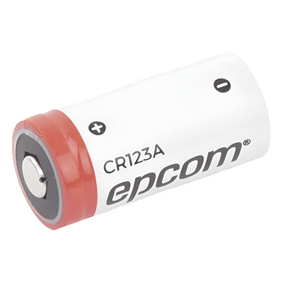 Batería de Litio CR123A / 3V / 1300 mAh / No Recargable / Acero Inoxidable / Operación -40°C a +60°C CR123A EPCOM POWERLINE