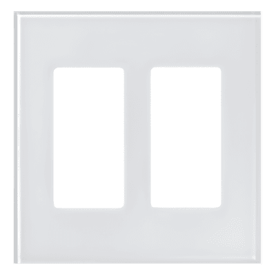 Placa de cristal / 2 espacios / 117.6 x 120.1 mm / cristal termorreforzado con laminado / sin tornillos visibles / apertura Designer / blanco CWH LFGR-2-CWH LUTRON ELECTRONICS