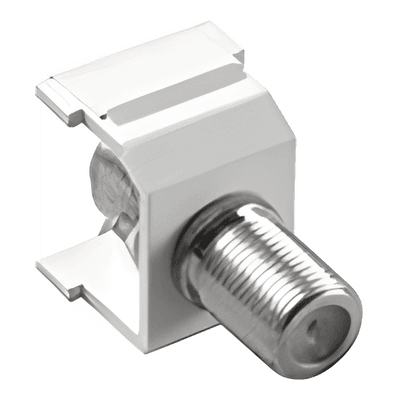 Conector coaxial / tipo F / 75 ohms / snap-in sin herramientas / para marco de 6 puertos CA-6PF y SC-6PF / blanco CON-1C-WH LUTRON ELECTRONICS