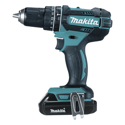 Rotomartillo/Taladro Inalámbrico (1/2") de 1,900 RPM, 18Vcc, Torque 62 N.m (Incluye 2 Baterías y Cargardor). DHP-482-SYE MAKITA