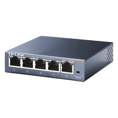 Switch / 5 Puertos Gigabit / 10/100/1000 Mbps / No Administrable / 7.4 Mpps / 3.94x3.86x0.98 in TL-SG105 TP-LINK