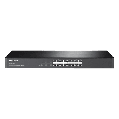 Switch / 16 Puertos 10/100 Mbps / Montaje en Rack / 3.2 Gbps / Eficiencia Energética TL-SF1016 TP-LINK