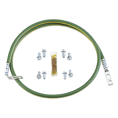 Jumper de Aterrizaje / 10 AWG (6 mm²) / 61 cm (2 ft) / Terminal 45° y Recta / 30A / Cobre Desnudo RGEJ1024PHY PANDUIT