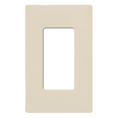 Placa de Pared / 1 Gang / Screwless / Apertura Designer / Acabado Brillante Almendra Claro / Perfil 7.6 mm CW1-LA LUTRON ELECTRONICS