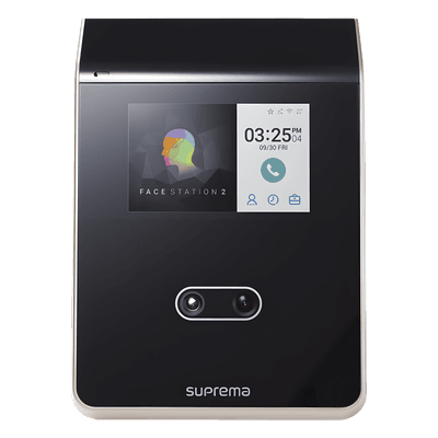Lector Facial Multiclass / Reconocimiento Facial 1:N 3,000 / RFID Dual 125KHz EM HID Prox + 13.56MHz Mifare DesFire EV1 FeliCa iClass / Pantalla Táctil 4" / TCP/IP RS-485 Wiegand / -20°C a 50°C FS2D SUPREMA
