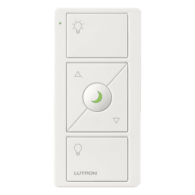 Control remoto inalámbrico / 3 botones + subir-bajar / luz nocturna / RF 431-437 MHz / batería CR2032 / Caseta Wireless y RadioRA 2 / blanco brillante PJN3BRLGWHL01 LUTRON ELECTRONICS