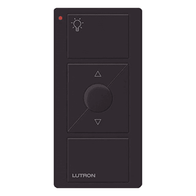 Control remoto inalámbrico / 3 botones + subir-bajar / luz nocturna / RF 431-437 MHz / batería CR2032 / Caseta Wireless y RadioRA 2 / negro brillante PJN3BRLGBLL01 LUTRON ELECTRONICS