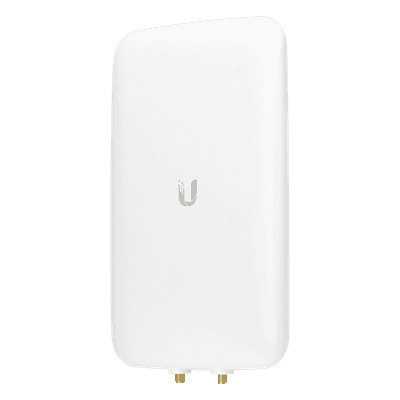 Antena sectorial simétrica UniFi, doble banda con apertura de 90° en 2.4 GHz (10 dBi) y 45° en 5 GHz (15dBi) UMA-D UBIQUITI