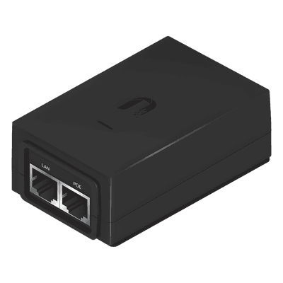 Adaptador PoE Ubiquiti de 48VDC, 0.5A puerto Gigabit POE-48-24W-G UBIQUITI