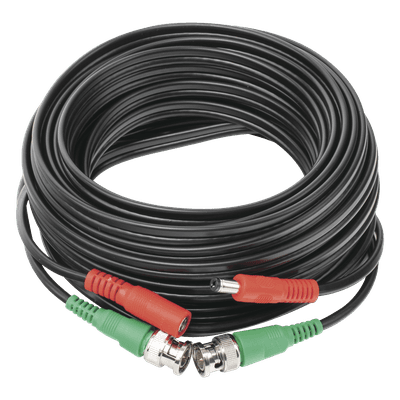 Cable Coaxial Siames / BNC RG59 + Alimentación / 10 Metros (32.81 Pies) / 100% Cobre / 4K / Interior y Exterior DIY-10M-HD EPCOM POWERLINE