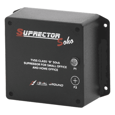 Supresor de Transientes Clase B / 1 Fase 3 Hilos / 127 Vca / 50 kA / IP64 / Diseño Interior Compacto SOHO1F TOTAL GROUND
