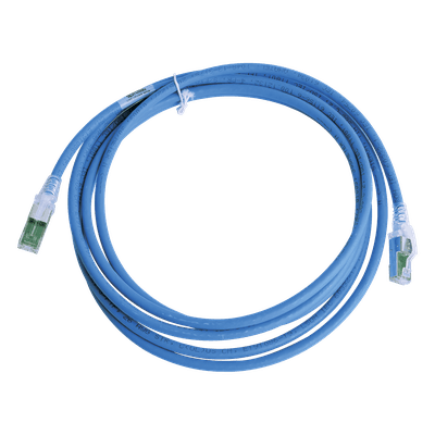 Patch Cord Cat6A S/FTP / CM/LS0H / 15.24 m (50 ft) / Blindaje 360° / Calibre 26 AWG / Color Azul ZM6A-S50-06 SIEMON