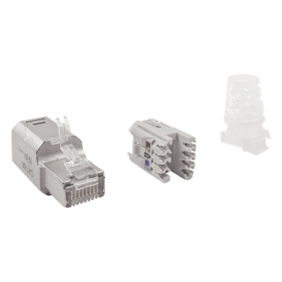 Conector RJ45 Cat6A Blindado / Terminación en Campo / 10 Gbps / Sin Clip Protector / UL 2043 Plenum ZP1-6AS-00S SIEMON