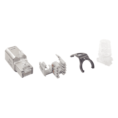 Conector RJ45 de Campo / Categoría 6A Blindado / 10G / Sin Bota / Terminación Rápida / UL 2043 Plenum / Guía de Color ZP1-6AS-01S SIEMON