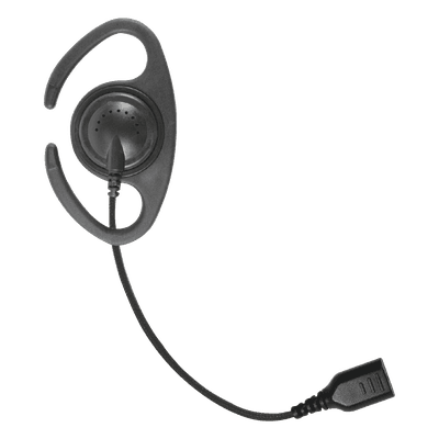 Auriculares de Gancho en C / Cable de Fibra Trenzada / Altavoz Giratorio / Conector SNAP / Compatible con Micrófono de Solapa 1 o 2 Hilos SNP-CR PRYME