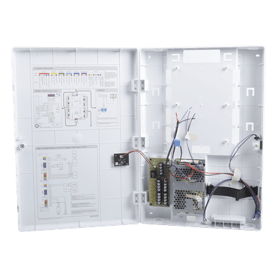 Gabinete de Protección para Controlador de Acceso / Fuente 110 VCA / 8 Canales Independientes / Protección Eléctrica Integrada / Batería de Respaldo ENCR10 SUPREMA