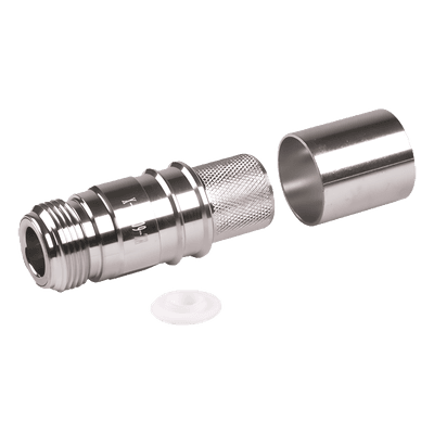 Conector Coaxial N Hembra / Plegable / Pin Cautivo Sin Soldadura / 50 Ohm / Para Cable LMR600-LP600