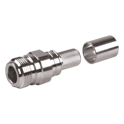 Conector N Hembra / Plegable con Pin Cautivo / 50 Ohms / VSWR 1.3 / Hasta 6 GHz / Para RG-8, LMR-400, CNT-400 EZ-400-NF-X Times Microwave