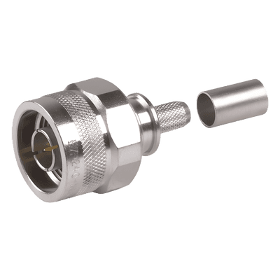 Conector Coaxial N Macho / Plegable / Pin Cautivo / VSWR 1.3 hasta 6 GHz / Para RG8X, LMR240 EZ-240-NM-HX Times Microwave