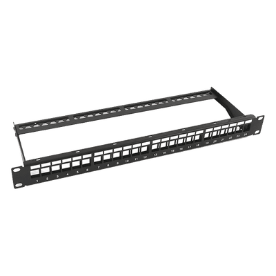 Patch Panel / 24 Puertos / 1U Rack / Acero al Carbono / Barra Organizadora / 19" LP-PP-23-UTP-BK-24P LINKEDPRO BY EPCOM