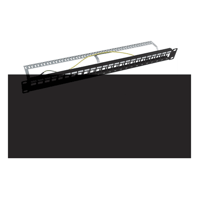 Panel de Parcheo Modular Blindado / 24 Puertos STP / 1U / Acero SPCC 1.5mm / Ángulo Ajustable ±30' LP-PP-23-STP-BK-24P LINKEDPRO BY EPCOM
