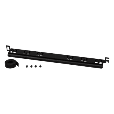 Barra de Alivio de Tensión / 1U / Rack 19" / 72 Cables / Acero CRS / Color Negro