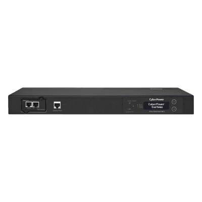 PDU ATS (Fuente Redundante Auto-transferible) Monitoreable, Para Distribución de Energía, 2 Entradas 120 Vca NEMA5-15P, Con 10 Salidas NEMA 5-15R, Horizontal 19in, 1UR PDU15SW10ATNET CYBERPOWER