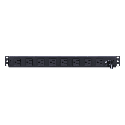 PDU Básico Rack / 8 Salidas NEMA 5-15R Traseras / 15 Amp / 120 Vca / 1UR / Cable 4.5 m (14.8 ft) PDU15B8R CYBERPOWER