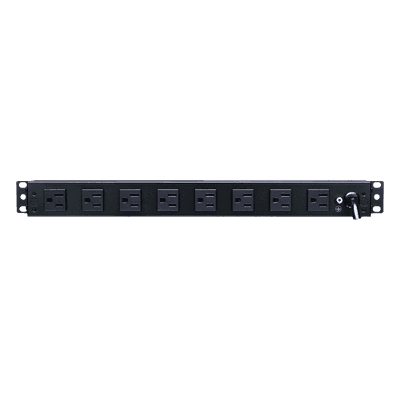PDU Básico Rack / 10 Salidas NEMA 5-15R / 15 Amp / 120 Vca / 1U / Cable 4.5 m (14.8 ft) PDU15B2F8R CYBERPOWER