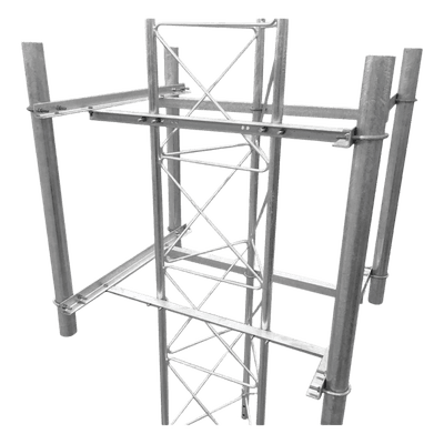 Brazo Lateral para Antenas Sectoriales / 4 Sectores / Tubo Ø 2' / Altura 1 m (3.3 ft) / Galvanizado en Caliente / Compatible STZ30G/35G/45G S-BLU-4SECG SYSCOM TOWERS